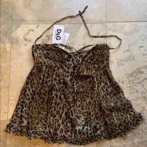 Dolce and Gabbana leopard print top